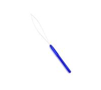 kesurpae Aguja de tracción de Bucle de Cuentas, Mango de plástico, enhebrador de extensión para Manualidades DIY, fabricación de Agujas de Anillo Resistente al Desgaste de Acero para Tejer, Azul