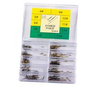 kesurpae Agujas de reloj para horas, minutos y segundos con caja a prueba de polvo, piezas de reparación esenciales, compatible con el movimiento 2035, agujas, Oro negro, 8.5x6.4x1.5 cm
