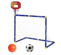 kesurpae Aro de Baloncesto con portería de fútbol, Juguete portátil para niños, lecciones de Desarrollo de Habilidades Deportivas en Parques Infantiles. Ofrece a los niños