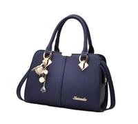 kesurpae Bolso de mano elegante tipo hobo, bolso de hombro con asa, de mano versátil, de verano para vacaciones y celebraciones al aire libre, de tipo hobo, Azul oscuro, 28x13x35cm