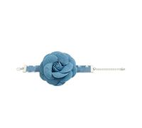 kesurpae Brazalete de cadena ajustable, hermosa flor, regalo para mamá, informal o elegante, despedidas de soltera, eventos, fiestas, de flores azules, diario, elegante y moderno