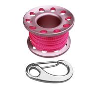 kesurpae Carrete Compacto para naufragios, diseñado con Clip de latón y línea de Buceo de Visibilidad para entusiastas del Buceo. Carrete tecnológico con, Rosa