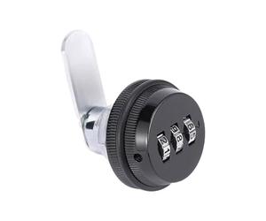 kesurpae Cerradura de leva duradera con llave para caja de depósito de gabinete de Para madera, cerradura de leva combinada de aleación de 3 dígitos, cerradura de leva combinada Jzk, 19x30mm negro