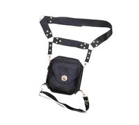 kesurpae Conjunto de riñonera de Piel sintética y Bolso de Muslo Medieval para Mayor Comodidad en Cualquier ocasión o Aventura. Riñonera para Comic con, Negro, Bolsa 15x16x6.5cm