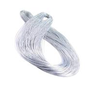 kesurpae Cordón metálico para manualidades de 100 m, ideal para bisutería y decoración brillante. Necesidades de cuerda trenzada, etiquetas, hilo para colgar, Plata