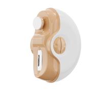 kesurpae Cortaúñas 2 en 1, pulidor de manicura automático, pulido fino de 360°, fácil usar para personas mayores, niños pequeños, adultos y, amarillo tierra