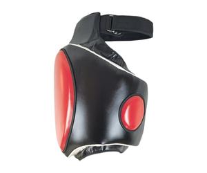 kesurpae Equipo de Entrenamiento de Taekwondo, Protector Corporal para Muslos, Espuma de Resistencia, Ideal para Entrenadores y compañeros de Entrenamiento, Protectores, Negro y Rojo, Izquierda