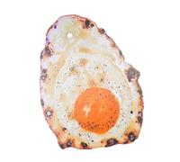 kesurpae Escultura artística de huevo frito, arte de pared, decoración colgante, coleccionable, sala estar, dormitorio. Ofrece un disfrute visual simple pero creativo que le da vida al espacio.