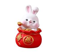 kesurpae Estatuas de Conejo de Esmalte, Regalo Año Nuevo Chino, estatuas y esculturas, figurita Decorativa para decoración del hogar, pequeñas y duraderas, Conejo Grande