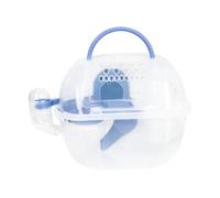 kesurpae Jaula para cobayas con Botella de Agua, una opción cómoda y práctica para Viajar, con Amplio Espacio. Jaula para cobayas, hábitat para Viajes extrovertidos, Azul, 29x20cm