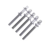 kesurpae Juego de batería de 5 piezas, caja, accesorios y varillas tensión cromadas incluidas. Reparaciones confiables. Accesorios y piezas para bombo. Reemplazo caja, Plata, 65mm