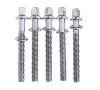 kesurpae Juego de batería de 5 piezas, caja, accesorios y varillas tensión cromadas incluidas. Reparaciones confiables. Accesorios y piezas para bombo. Reemplazo caja, Plata, 45mm