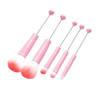 kesurpae Juego de brochas cosméticas, herramientas únicas ligeras y con cuentas para técnicas de maquillaje impresionantes y juego brochas maquillaje con cuentas para todos los días, viajes