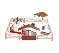 kesurpae Juego de simulación de Animales Granja. Aprendizaje recreativo y Aventuras Creativas en el establo. Ofrece a los niños Todo lo Necesario para Crear un Escenario, Hombres Jinete