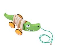 kesurpae Juguete de Cuerda para bebés, Atractivo y fácil de Tirar, para fomentar experiencias Aprendizaje y Desarrollo. Carrito Animales con Cuerda para bebés. , Cocodrilo