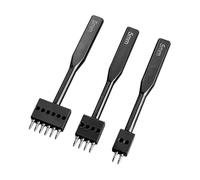 kesurpae Kit de perforación de cuero de resistencia. Agujeros fáciles de limpiar con punzón afilado. Costuras de cuero. Costuras de cordones sencillas. resistencia para, Negro, 5 mm