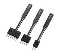 kesurpae Kit de perforación de cuero de resistencia. Agujeros fáciles de limpiar con punzón afilado. Costuras de cuero. Costuras de cordones sencillas. resistencia para, Negro, 6 mm