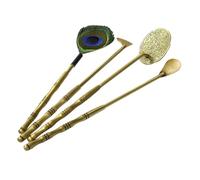 kesurpae Kit único de Quemador de Incienso latón para Hacer tú Mismo, con Cuchara y Pala para prensar, Ideal para Salones té y Salas Estar. Fabricación Conos incensario, Cuchara y Pala para