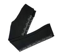 kesurpae Pantalones de Cristal para Patinaje para niña, Mallas térmicas con Estiramiento en 4 direcciones para Patinaje sobre Ruedas, sobre Hielo, Pantalones de Cristal, Mallas, Ropa