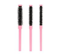 kesurpae Peine de peinado esponjoso, juego de peine tres raíces, mini para el cabello, para cabello rizado familiar Fluffy Styling At The Go, rosa), rosa