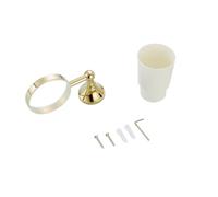 kesurpae Portacepillos de dientes vintage Space para una vida elegante con durabilidad. Soporte para cepillos de dientes pared. Taza cerámica blanca pura. Juego bronce.