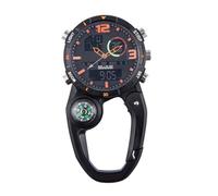 kesurpae Reloj de Bolsillo con brújula, cómodo de Llevar en Forma de Reloj, Compacto y cómodo de Llevar, Resistente al Agua, no Tiene Miedo, Naranja