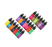 kesurpae Set de tinte de cera abeja y cera soja para pintar, 20 colores brillantes, líquido para velas DIY. El tinte líquido para velas viene con una tapa cónica. Se puede perforar un pequeño