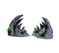 kesurpae Técnicas de paisajismo para acuarios con Decoraciones de rocalla para peceras, embellecimiento experiencias acuáticas, Paisaje simulación, Cueva Artificial para