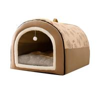 kesurpae Tienda de campaña para Perros al Aire Libre, Refugio para Mascotas, casa Suave y cálida con cojín extraíble fácil de Limpiar, para Todos los tamaños Mascotas, Marrón, Metro