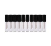 kesurpae Tubos de brillo labial vacíos, mini envases de aspecto elegante, lo suficientemente resistentes para soportar bálsamos comunes, rellenables, para mujeres y niñas, Negro, 4.3 x 1 cm
