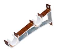 KESYOO 2 Piezas de Accesorios para Cortinas de Aleación de Aluminio, Soporte Doble Tipo Pez, Soporte de Barra de Cortina de Código Doble