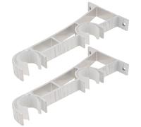 KESYOO 2 Piezas de Accesorios para Cortinas de Aleación de Aluminio, Soporte Doble Tipo Pez, Soporte de Barra de Cortina de Doble Código ()