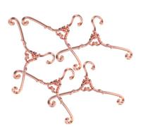 KESYOO 5 Perchas Miniatura de Metal en Rosa Dorado, Colgadores para Ropa de Muñecas, Accesorios para Armario y Decoración de Casas de Muñecas, Organizador Funcional y Decorativo