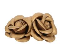 KESYOO Hebillas Decorativas para Zapatos con Flores Doradas Desmontables, Clips Decorativos para Botas de Mujer, Adornos Floridos para Calzado de Boda y San Valentín, Accesorios
