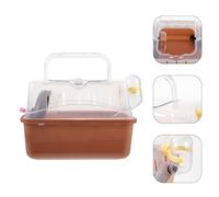 KESYOO Jaula de Transporte para Mascotas Pequeñas en Plástico Resistente Ventilada y Transparente Tamaño Compacto Adecuado para Hámster Jerbos y Cobayas para Viajes y Excursiones al