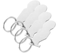 KESYOO Llaveros de Metal para Carrito de Compras, 4 Piezas Portátiles Fichas Aplicables para Supermercado, Colgantes Prácticos y Compactos para Uso Diario