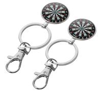 KESYOO Llaveros Retro de Flecha Vintage 2 Piezas, Colgante de Aleación Plateada Cristal, Decoración Creativa para Llaves, Mochila y Bolso, Resistente Decoloración, Accesorios Originales