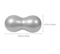 KESYOO Pelota de Masaje con Forma de Cacahuete Anti-explosión de PVC Grueso, Pelota de Yoga Inflable Plateada con Bomba, Tapón y Extractor, Adecuado para Fitness, Terapia y Ejercicios