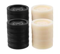 KESYOO Piezas de Ajedrez y Damas de Plástico ABS 24 Unidades 12 Negras y 12 Accesorios Aplicables para Juegos de Mesa Compactas y Ligeras para Uso en Interiores y Viajes