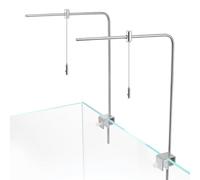 KESYOO Soporte Ajustable para Lámpara de Pecera 25x40 Cm, Bastidor de Aleación de Aluminio Resistente, Accesorio para Acuarios de Agua Dulce y Salada, Perchero Colgante Duradero para Luz