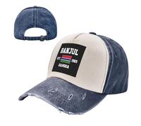 KETAFOUND Gorra de Béisbol para Hombre y Mujer, Gorra de Trucker Vintage Bandera De Banjul, Gorras de Algodón Ajustable con Destrucción de Irán para Correr, Tiempo Libre