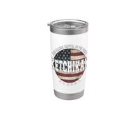 Ketchikan Alaska, bandera americana vintage Vaso térmico de acero inoxidable de doble pared