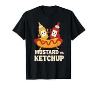Ketchup vs Mustard Showdown Funny Foodie Graphic Camiseta