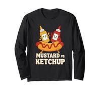 Ketchup vs Mustard Showdown Funny Foodie Graphic Manga Larga