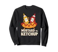 Ketchup vs Mustard Showdown Funny Foodie Graphic Sudadera