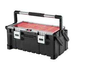 Keter 17187311 - Caja de herramientas (plástico), color negro y rojo