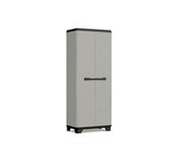 Keter 246639 Utility Cabinet Planet-Recycled Plastic, Grey/Black, Cabinets, 680 x 390 x 1730 mm, PP