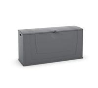 Keter Arcón Exterior Resina Karisma, Baúl almacenaje, Capacidad 270L | 119x40x58 cm, color gris, Ordenación jardín y terraza