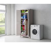 Keter Armario 8 estantes 80 x 44 x 182 cm Gulliver Multispace XL Arena y Beige