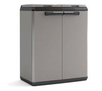 Keter armario de reciclaje split basic gris y negro 85 cm